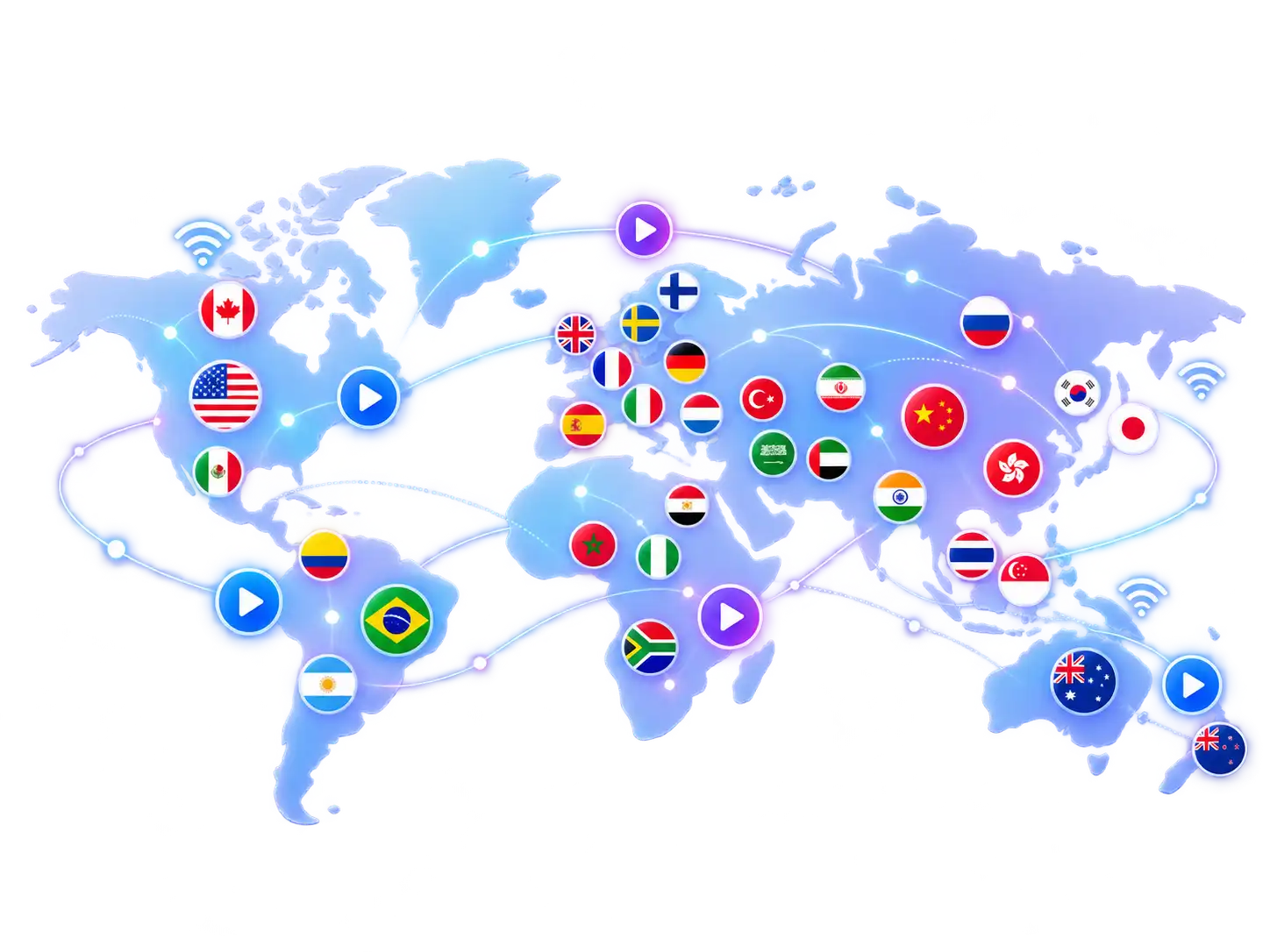SmartSGI IPTV World Map Worldwide Live TV Channels Overview